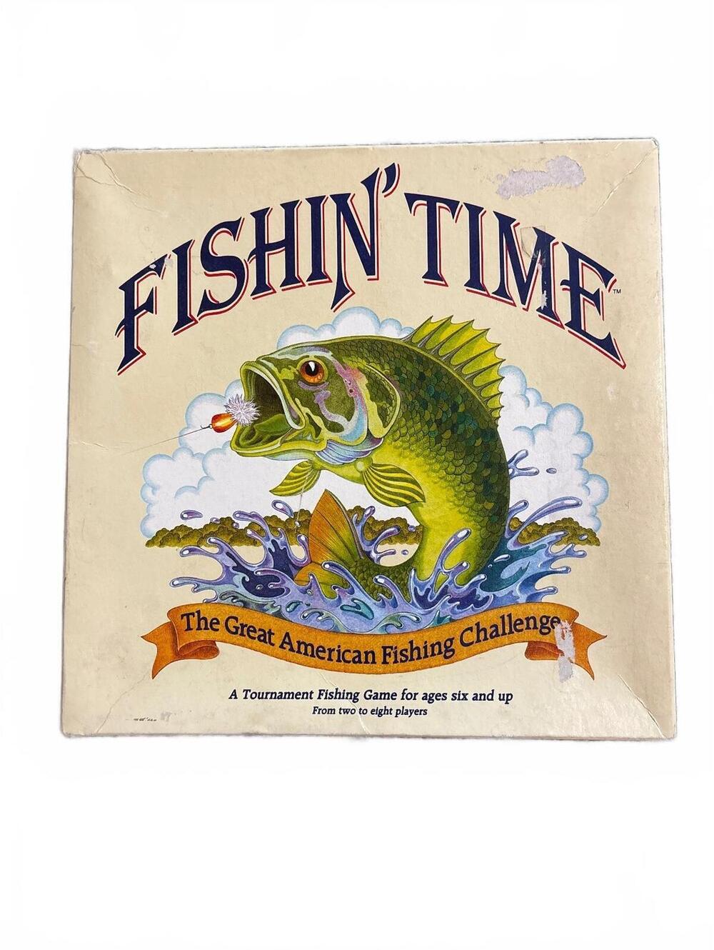 VTG 1986 Fishin' Time Board Game Complete Distinctive Games Fishing Challenge